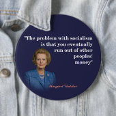 Margaret Thatcher zitiert den Sozialismus Button (Beispiel)