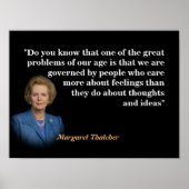 Margaret Thatcher zitiert Gedanken und Ideen Poster (Vorne)