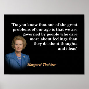 Margaret Thatcher zitiert Gedanken und Ideen Poster