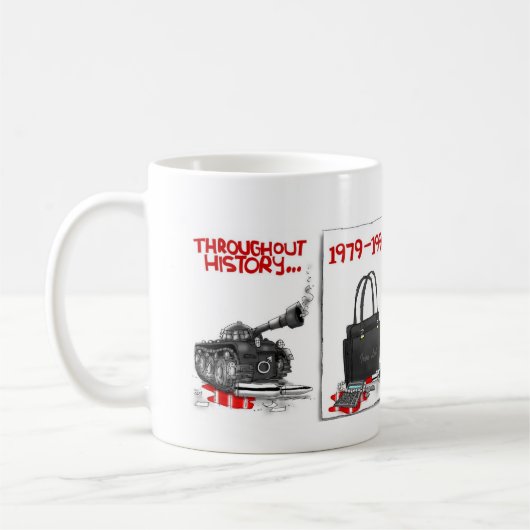 Margaret- ThatchergeschichtsTasse Kaffeetasse (Links)