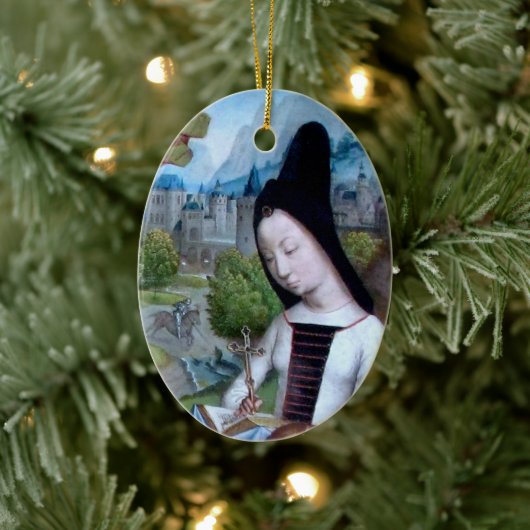 Margaret von Antioch (Detail; M 070) Keramik Ornament (Baum)