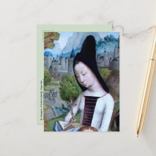 Margaret von Antioch (Detail; M 070) Postkarte (Vorderseite/Rückseite Beispiel)