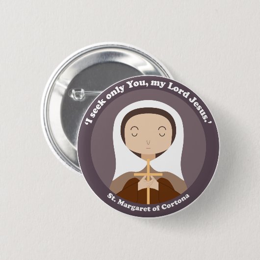 Margaret von Cortona Button (Vorne & Hinten)