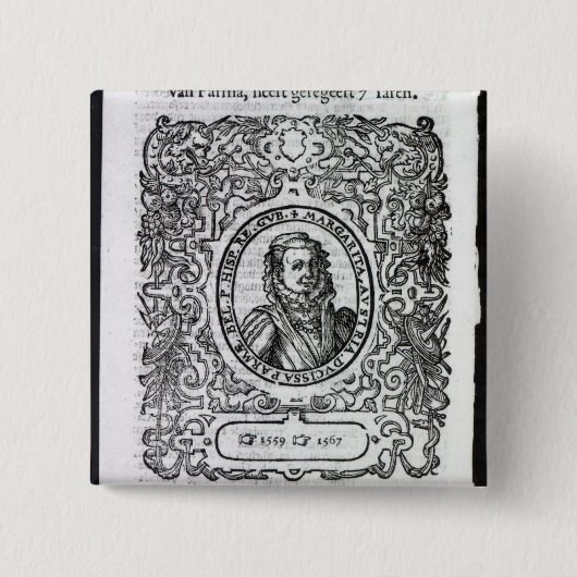 Margaret von Parma, Gouverneur der Niederlande Button (Vorderseite)
