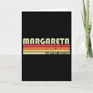 Margareta Name Personalisiert Retro Vintage 80er 9 Karte