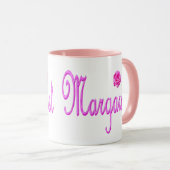 Margaretenname Rosa Logo, Tasse (VorderseiteRechts)
