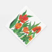 Margarets rote Tulips Serviette (Ecke)