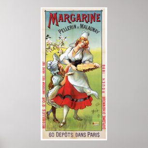 Margarine-Vintage Nahrungsmittelanzeigen-Kunst Poster