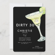 Margarita 30. Überraschung Schwarze Geburtstagsfei