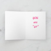 MARGARITA "40. BIRTHTAGE" WÜNSCHT KARTE (Innenseite)