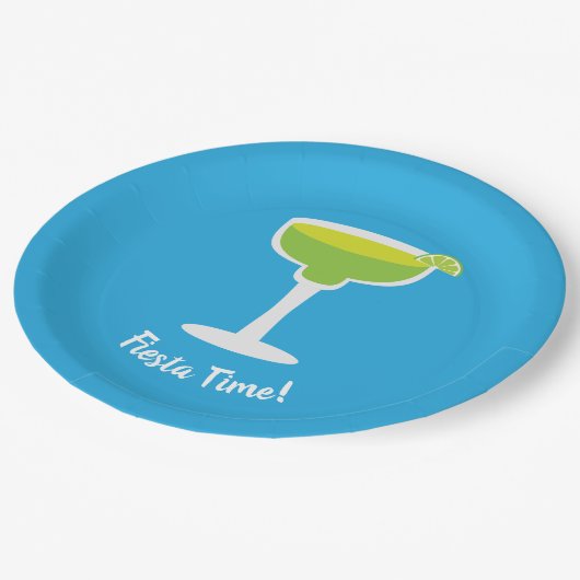 Margarita, angepasster Text Pappteller (Schrägansicht)