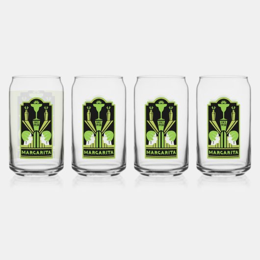 Margarita Art Deco Dosenglas (Vorderseite)