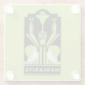 Margarita Art Deco Glasuntersetzer (Rückseite)