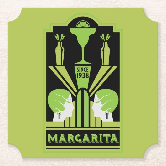 Margarita Art Deco Untersetzer (Vorderseite)