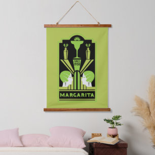 Margarita Art Deco Wandteppich Mit Holzrahmen