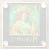 Margarita Art Nouveau Glasuntersetzer (Rückseite)
