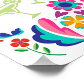 Margarita Bar Fiesta Party Farbiges mexikanisches Poster (Ecke)