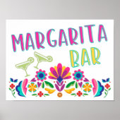 Margarita Bar Fiesta Party Farbiges mexikanisches Poster (Vorne)