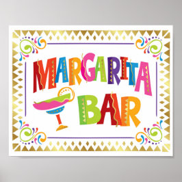 MARGARITA BAR Fiesta Party signieren Poster