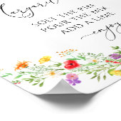 Margarita Bar floral Brautparty Poster (Ecke)