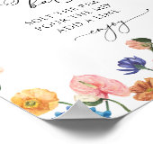 Margarita Bar floral Brautparty Poster (Ecke)