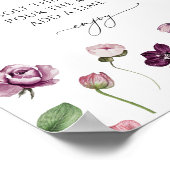 Margarita Bar Floral Brautparty Poster (Ecke)