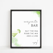 Margarita Bar Limon Wedding oder Brautparty Sign Poster