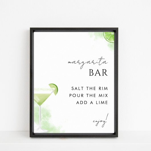 Margarita Bar Limon Wedding oder Brautparty Sign Poster