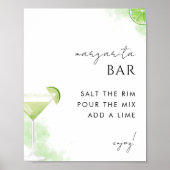 Margarita Bar Limon Wedding oder Brautparty Sign Poster (Vorne)