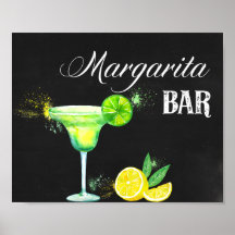 Margarita Bar mit schwarzem Hintergrund