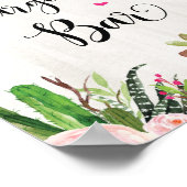 Margarita Bar Sign Fiesta Cactus Shower Drink Zeic Poster (Ecke)