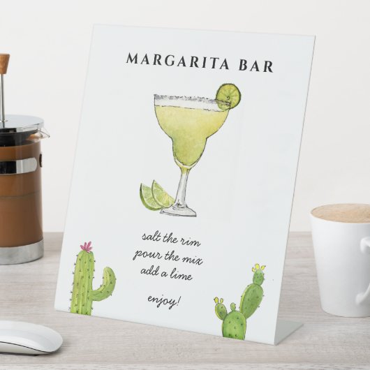 Margarita Bar sign für Hochzeiten und Veranstaltun Sockelschild (In Situ)