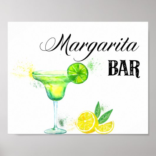 Margarita Bar Sign Poster (Vorne)