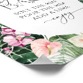 Margarita Bar Tropical Blätter Brautparty Poster (Ecke)