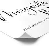 Margarita Bar wedding sign Poster (Ecke)