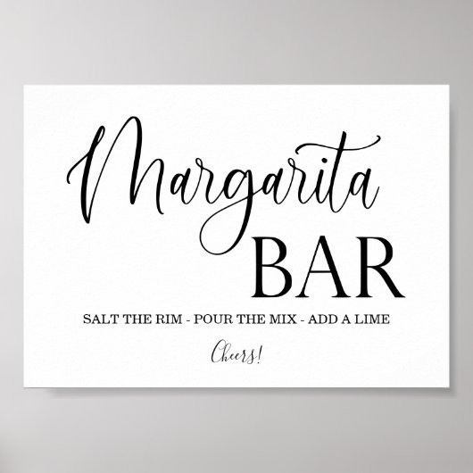 Margarita Bar wedding sign Poster (Vorne)