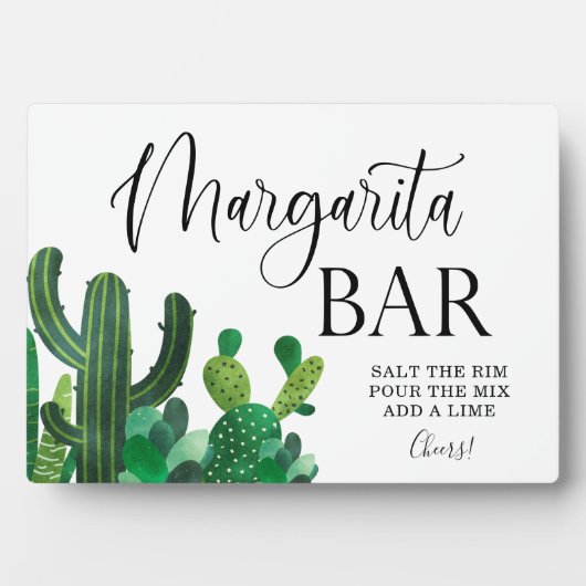 Margarita Bar wedding sign Tabletop Plaque Fotoplatte (Vorderseite)