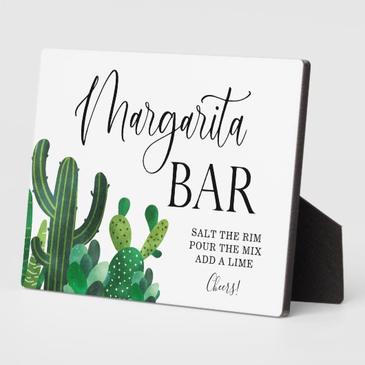 Margarita Bar wedding sign Tabletop Plaque Fotoplatte (Seite)