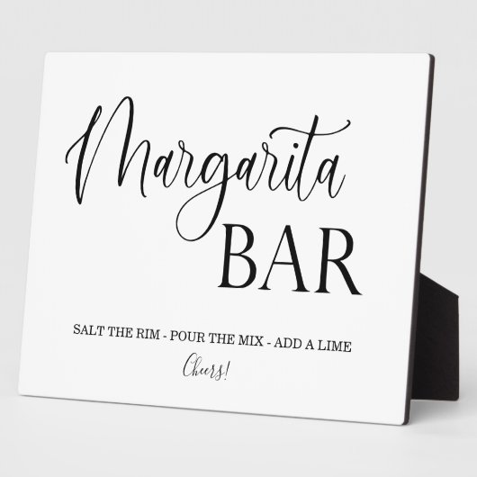 Margarita Bar wedding sign Tabletop Plaque Fotoplatte (Seite)