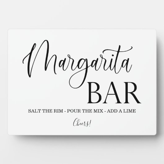 Margarita Bar wedding sign Tabletop Plaque Fotoplatte (Vorderseite)