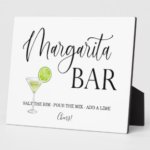 Margarita Bar wedding sign Tabletop Plaque Fotoplatte