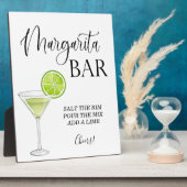 Margarita Bar wedding sign Tabletop Plaque Fotoplatte (Seite)