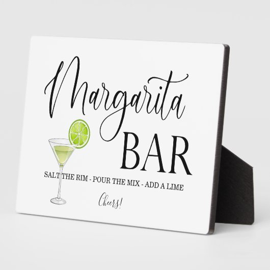 Margarita Bar wedding sign Tabletop Plaque Fotoplatte (Seite)