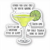 Margarita Bau startlos, egal ob Sie Liebe Salz Aufkleber (Vorderseite)