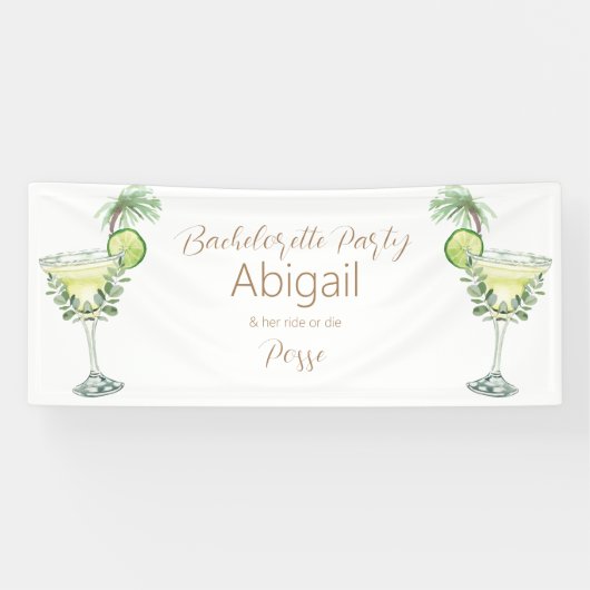 Margarita Beach Ride oder Die Posse Bachelorette Banner (Horizontal)