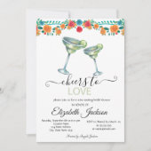 Margarita Blume Mexican Fiesta Brautparty Einladung (Vorderseite)