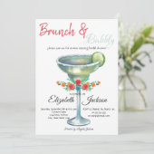 Margarita Blume Mexikanisches Brautparty Einladung (Stehend Vorderseite)