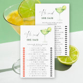 Margarita Brautparty Er sagte, sie habe das Spiel