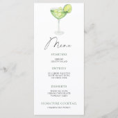 Margarita Brautparty Menü Menükarte (Vorderseite)