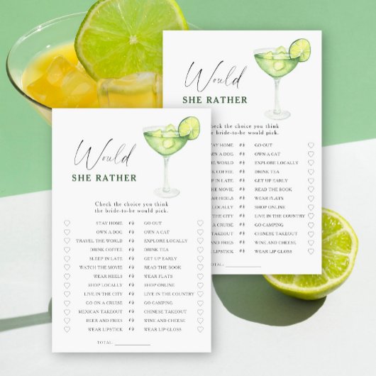 Margarita Brautparty Möchten Sie lieber spielen